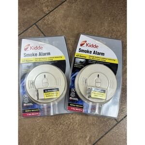 Lot Of 2 Kidde Smoke Alarm 0976 Front Loading Battery Door Beige/Tan.